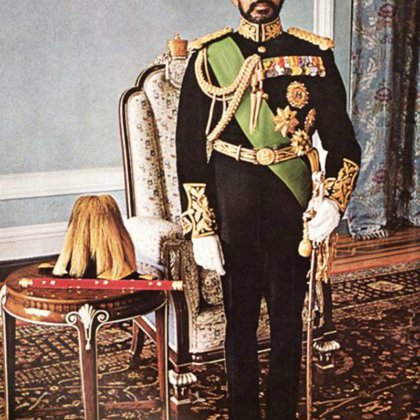 THE ETHIOPIAN EMPEROR HAILE SELASSIE (1930 - 1974),HE WAS A MEMBER OF SOLOMONIC DYNASTY.
