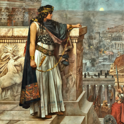 ZENOBIA (240-275)  A QUEEN OF THE PALMYRENE EMPIRE IN SYRIA WHO CHALLENGED THE AUTHORITY OF THE ROMAN EMPIRE IN THE 3TH CENTURY.SHE CONQUERED EGYPT,ANATOLIA,LEBANON AN ROMAN JUDEA UNTIL FINALLY BEING DEFEATED BY ROMAN EMPEROR AURELIAN .