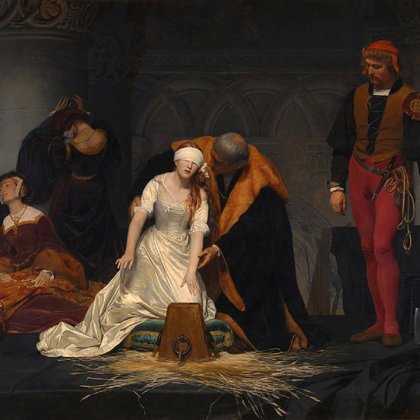 THE EXECUTION OF LADY JANE GREY,SHE WAS ONLY 18 YEAR- OLD.IN THE VIOLENT AND DRAMATIC OF E