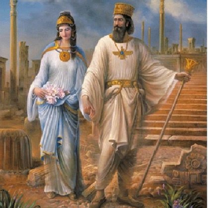 PERSIAN EMPEROR CYRUS THE GREAT AND HIS EMPRESS CASSANDRA OF THE ACHAEMENID EMPIRE (600/ 576 – 530 BC)