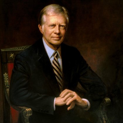 JAMES EARL CARTER JR.SERVED 39TH PRESIDENT OF THE UNITED STATES,PRESIDENT CARTER PLAYED A KEY ROLE IN THE CAMP DAVID PEACE ACCORDS.THE IRANIAN HOSTAGE CRISIS PROVED TO BE A SIGNIFICANT FACTOR IN THE 1980 LOSS TO RONALD REAGAN.