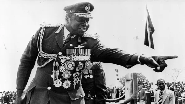 IDI AMIN WAS AN UGANDAN BRUTAL DICTATOR, 500,000 PEOPLE WERE KILLED DURING HIS EIGHT YEARS RULE.