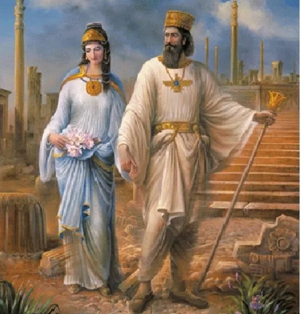 PERSIAN EMPEROR CYRUS THE GREAT AND HIS EMPRESS CASSANDRA OF THE ACHAEMENID EMPIRE (600/ 576 – 530 BC)