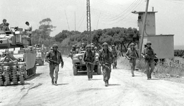 THE LEBANESE CIVIL WAR (1975-1990) , ISRAELI TANKS ROLLED ACROSS THEIR BORDER INTO NEIGHBORING LEBANON ON JUNE 6,1982,GENERAL ARIEL SHARON LEAD THE ATTACK.